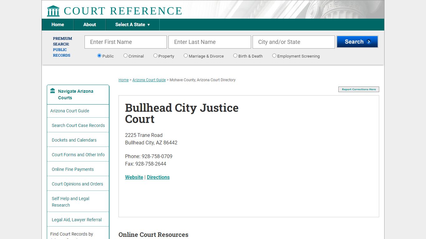 Bullhead City Justice Court - Courtreference.com