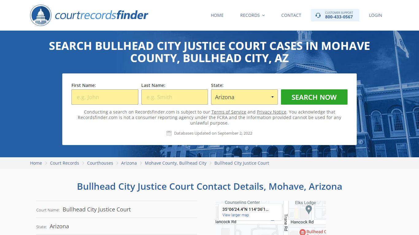 Bullhead City Justice Court Case Search - RecordsFinder